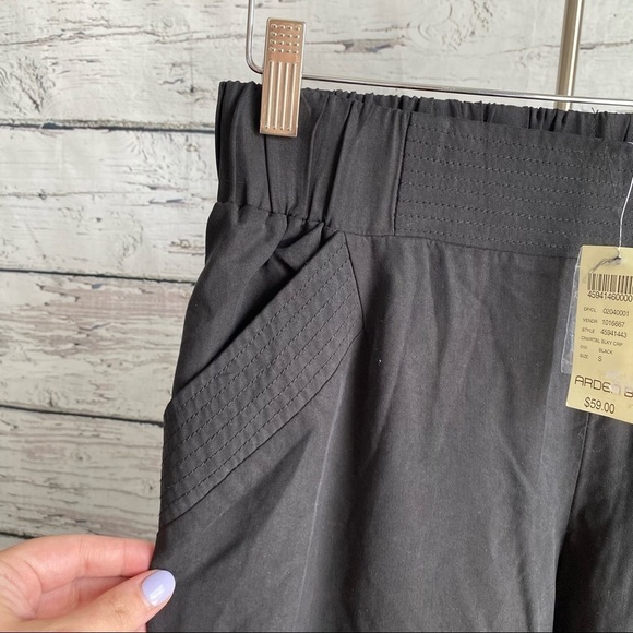 NWT Arden B Black convertible silky pants - Picture 7 of 11
